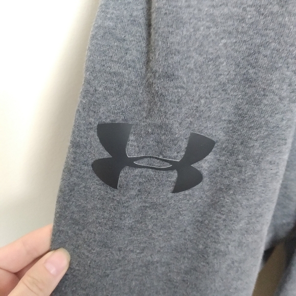 Under Armour Gray Loose Fit Fleece Lined Coldgear Sweatpants Size XL - Picture 4 of 9